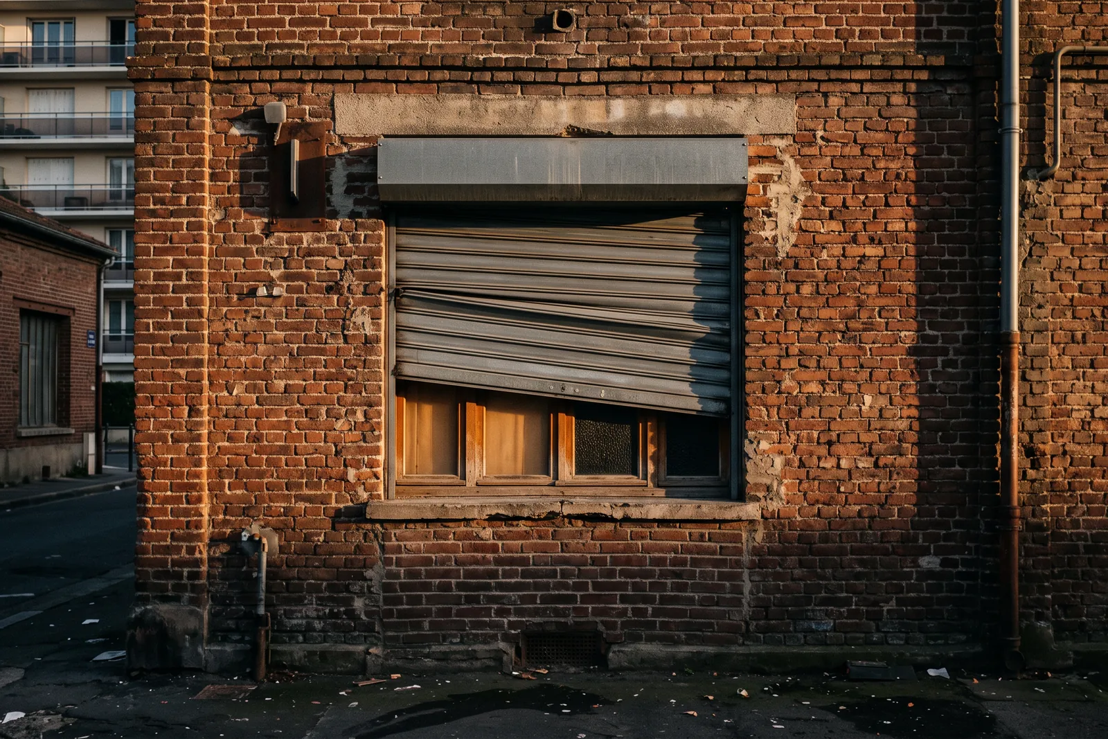 Volet roulant coincé de travers sur une fenêtre à Ivry-sur-Seine
